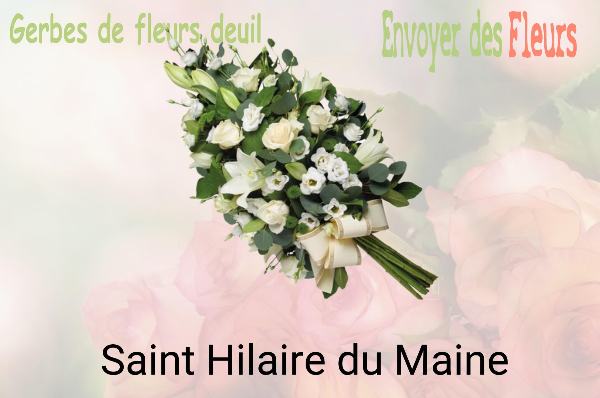 Gerbe de fleurs de deuil livrée à Saint-Hilaire-du-Maine